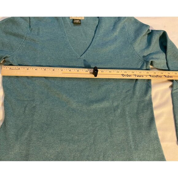 Eddie Bauer Outdoor Outfitter Sweater Women L V-Neck Long Sleeve Blue Top Casual - Picture 8 of 9